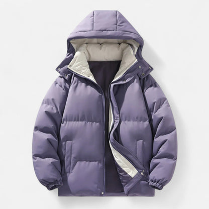 Chaqueta Acolchada Hombre con Capucha Desmontable Invierno