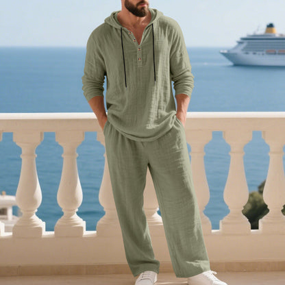 Conjunto Hombre Sudadera con Capucha y Pantalón Holgado