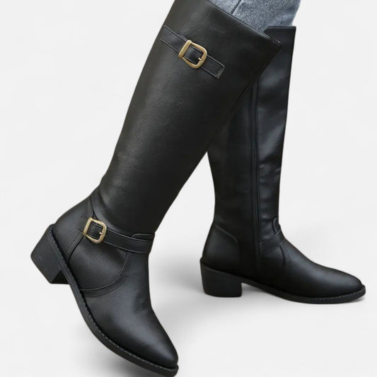 Botas Altas Mujer Tacón Medio Elegantes - Mavetta