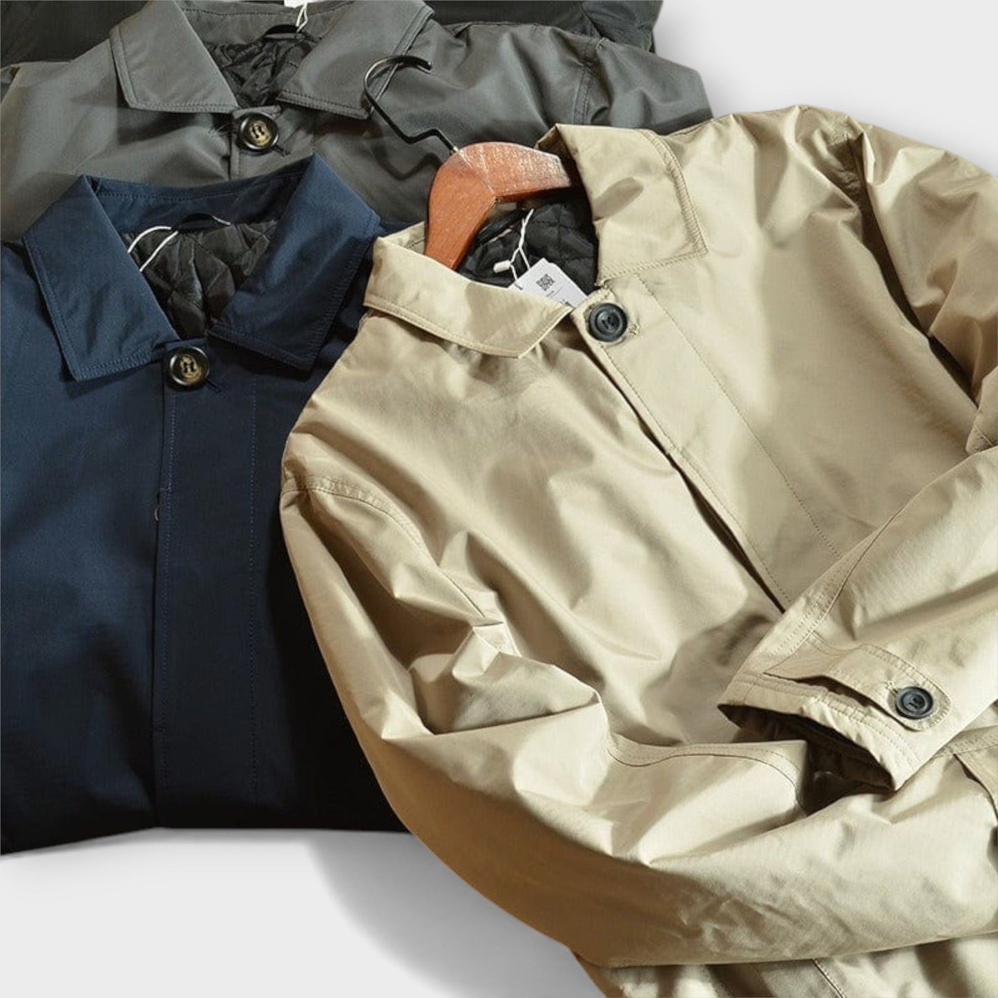 Chaqueta Hombre Impermeable Diseño Moderno Ajuste Confort