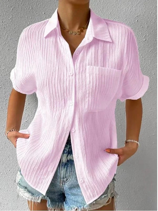Blusa Mujer Casual Suelta con Botones