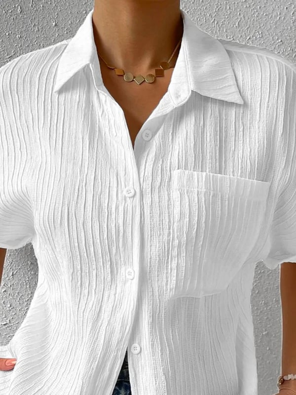 Blusa Mujer Casual Suelta con Botones