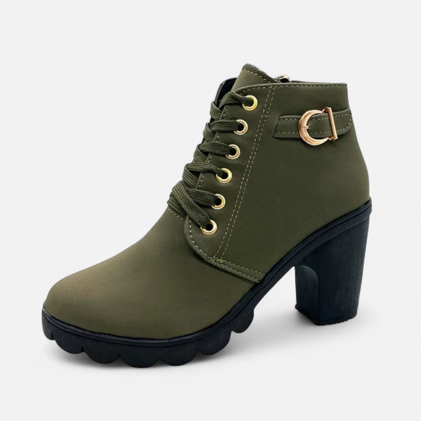Botines Mujer Tacón de Bloque Cortos Elegantes