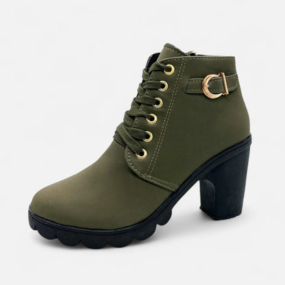 Botines Mujer Tacón de Bloque Cortos Elegantes
