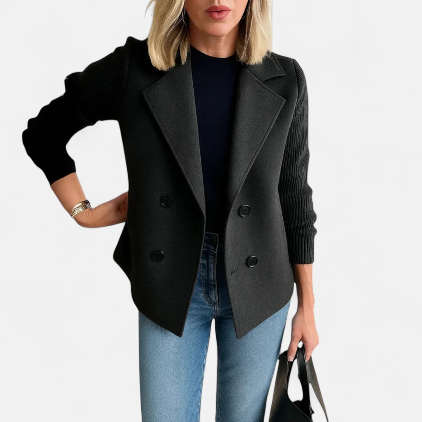 Abrigo mujer de lana invierno elegante