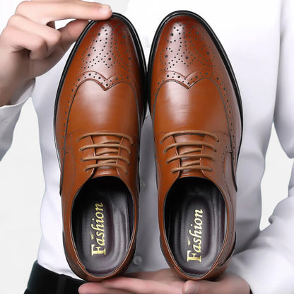 Zapatos Formales Hombre Estilo Inglés Perforado