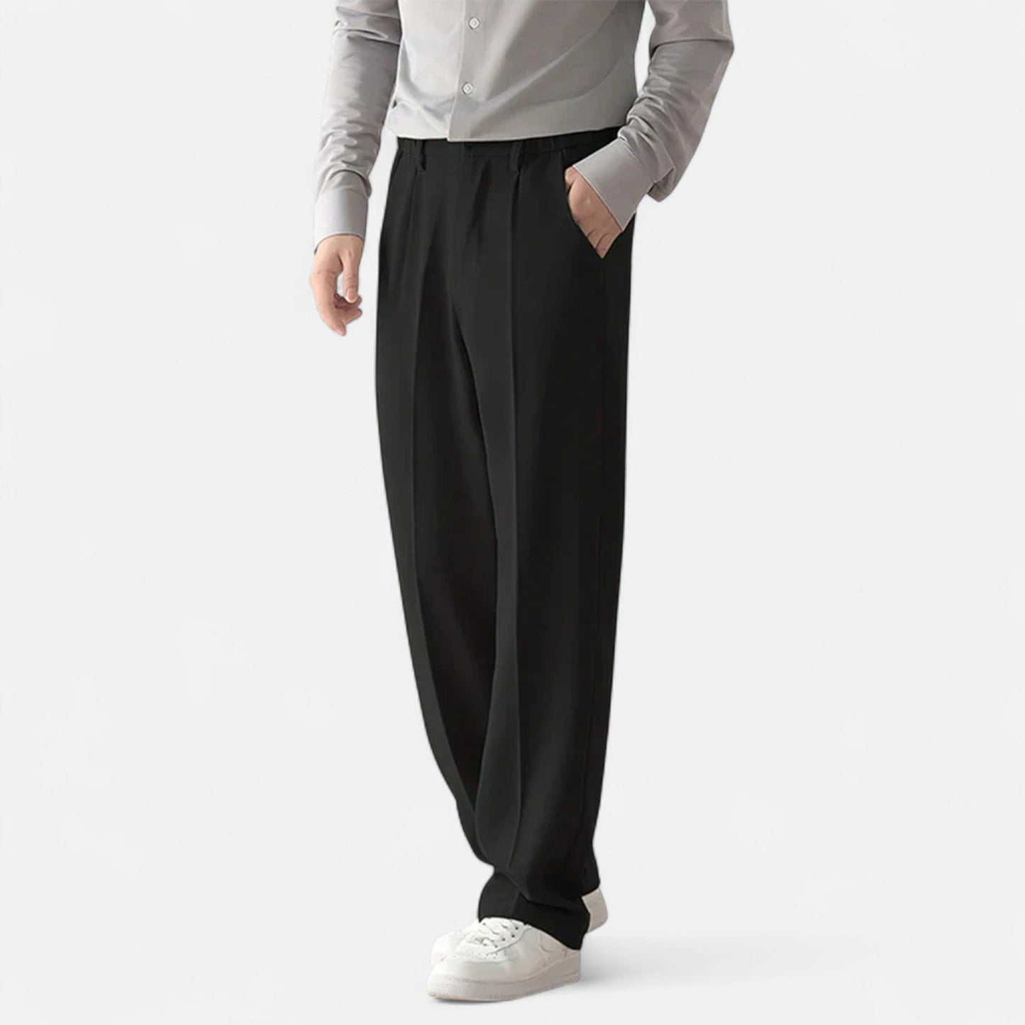 Pantalón Hombre Estilo Sartorial Corte Recto Ajustado