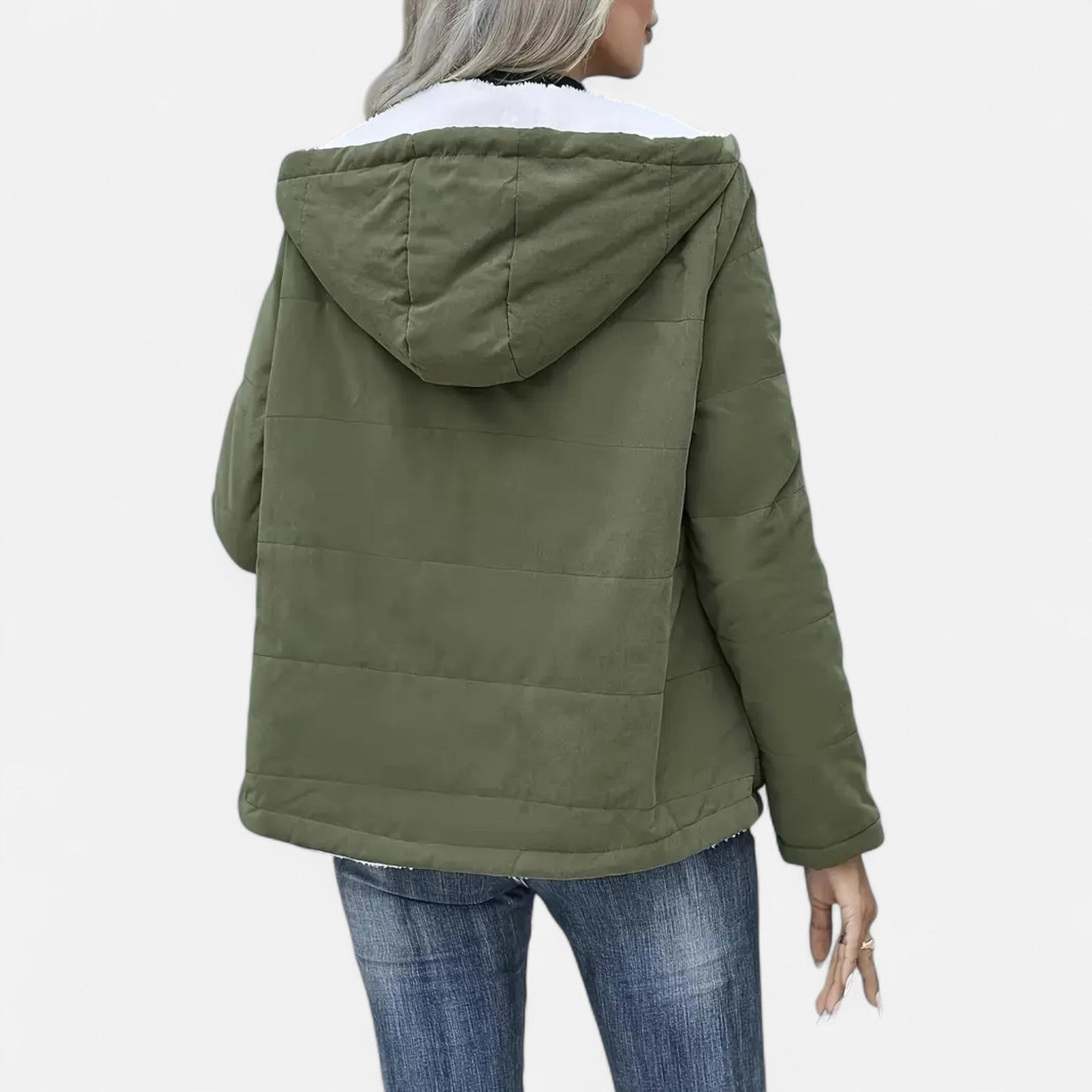Chaqueta Mujer Invierno con Forro Polar Acolchada