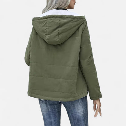 Chaqueta Mujer Invierno con Forro Polar Acolchada