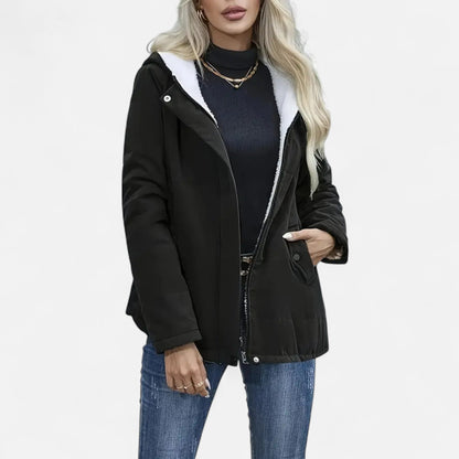 Chaqueta Mujer Invierno con Forro Polar Acolchada