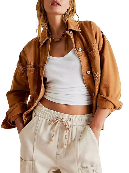 Chaqueta Vaquera Mujer de Denim Corte Holgado
