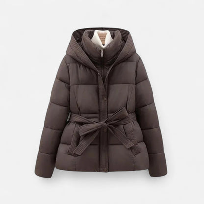 Chaqueta Mujer Acolchada Invierno Cinturón Ajustable