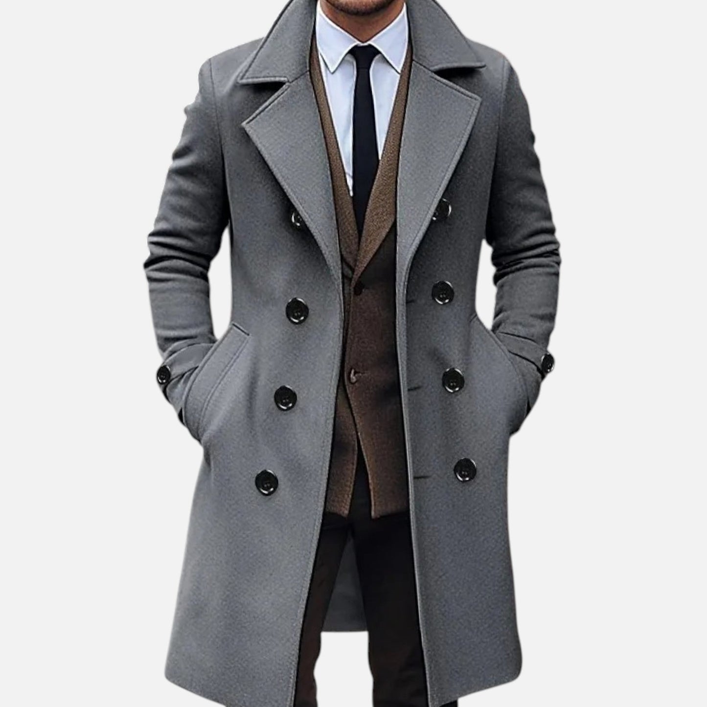 Abrigo Hombre Doble Botonadura Invierno