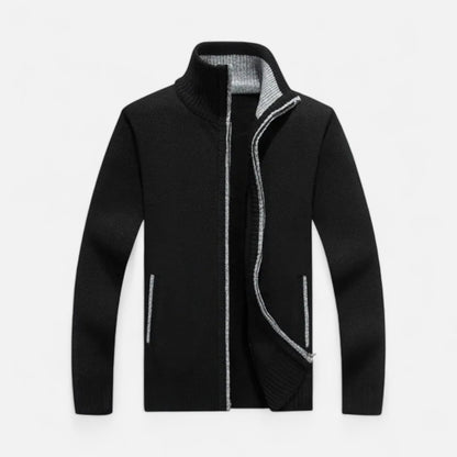 Jersey hombre de tejido con cremallera invierno