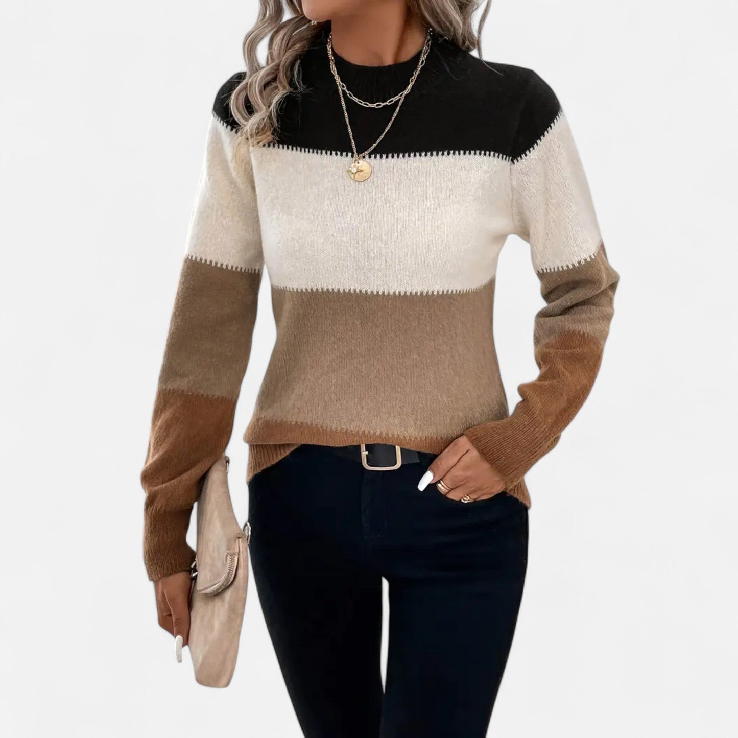 Jersey Mujer Cuello Alto Ajuste Clásico
