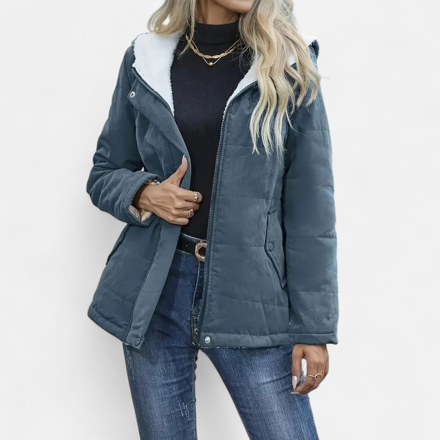 Chaqueta Mujer Invierno con Forro Polar Acolchada - Mavetta