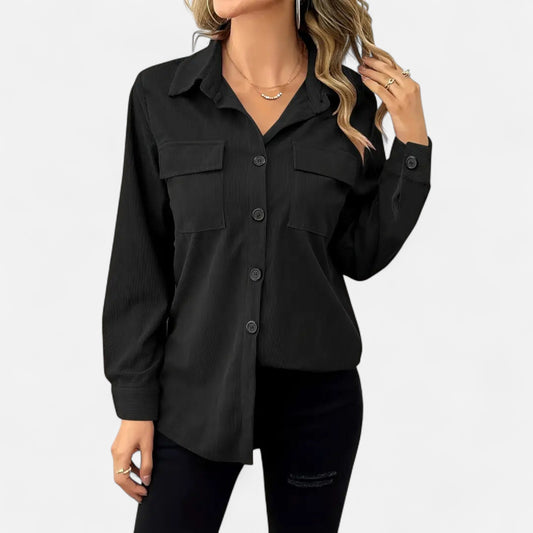Camisa Mujer de Pana Bolsillos de Solapa - Mavetta