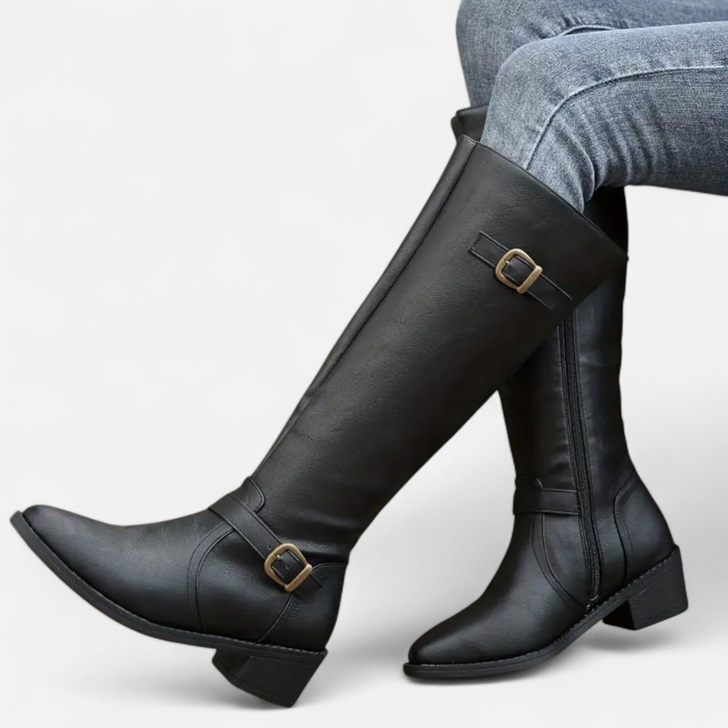 Botas Altas Mujer Tacón Medio Elegantes