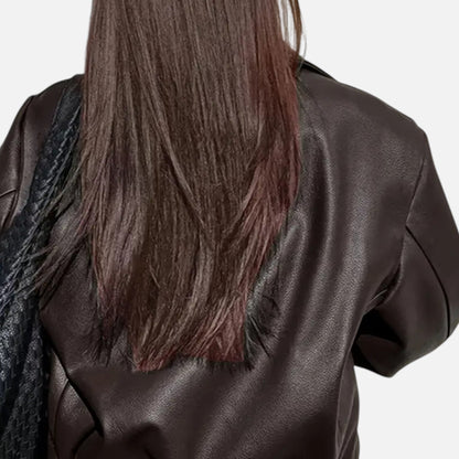 Chaqueta Motera Mujer de Polipiel Ajuste Slim