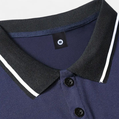 Polo Hombre Algodón Manga Larga Estilo Rugby