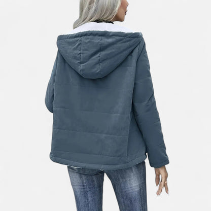 Chaqueta Mujer Invierno con Forro Polar Acolchada