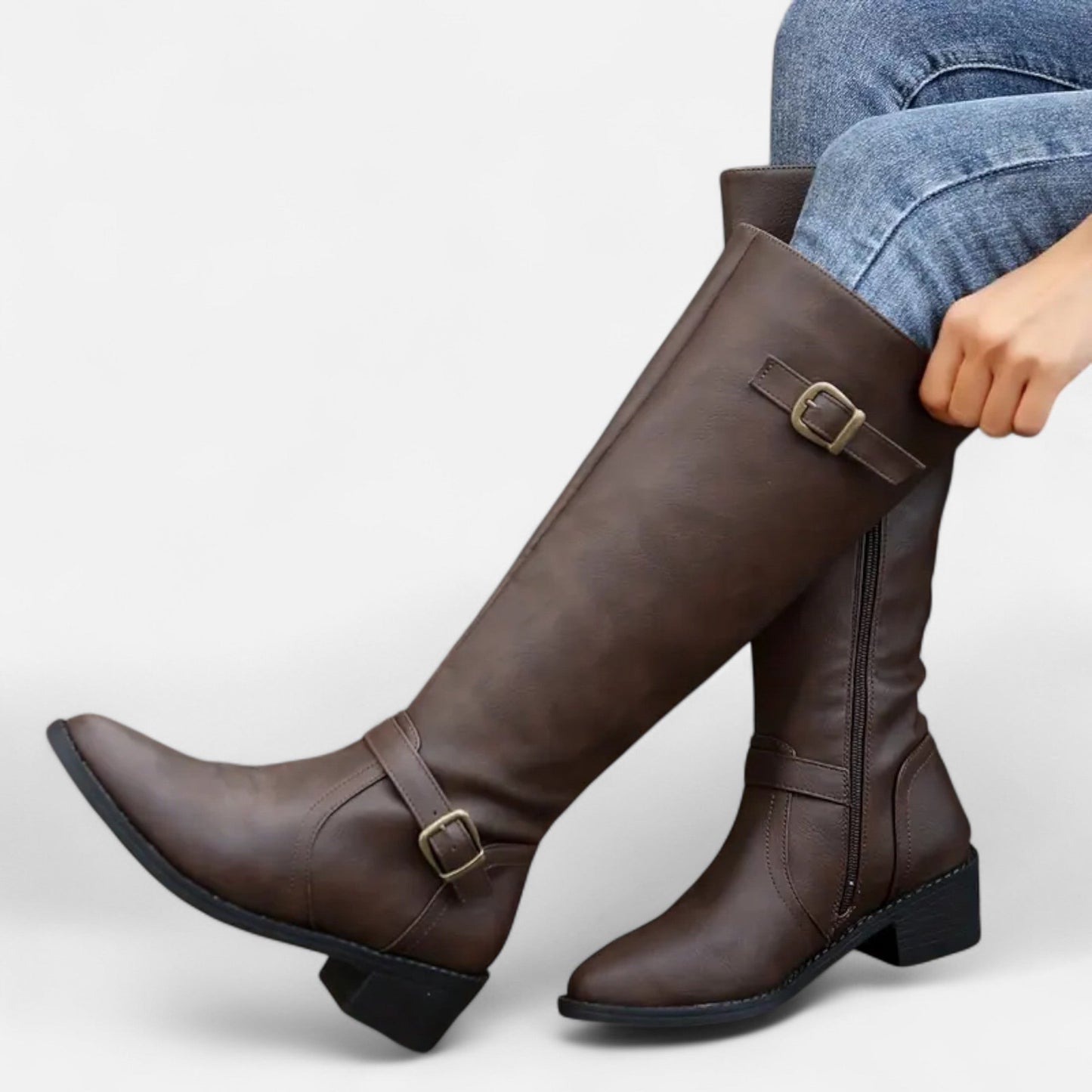 Botas Altas Mujer Tacón Medio Elegantes