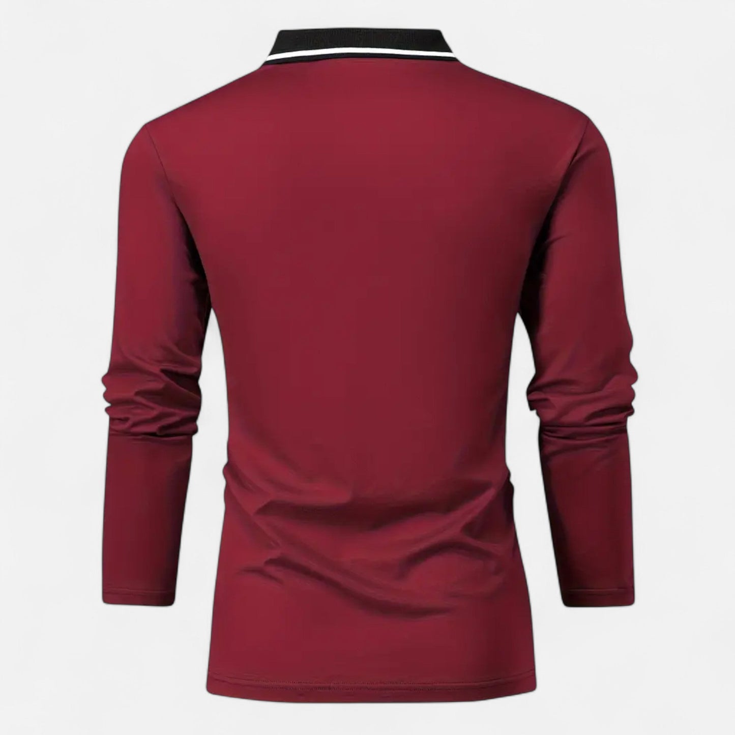 Polo Hombre Algodón Manga Larga Estilo Rugby