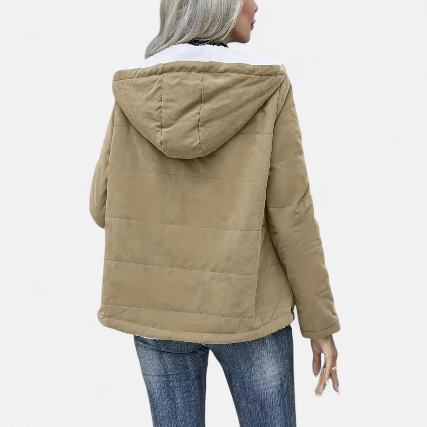 Chaqueta Mujer Invierno con Forro Polar Acolchada