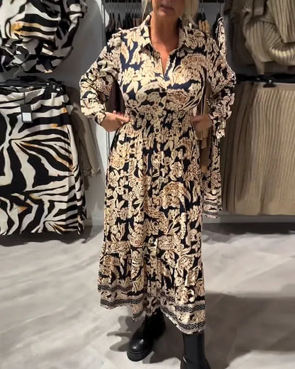 Vestido camisero mujer de tela ligera estilo vintage