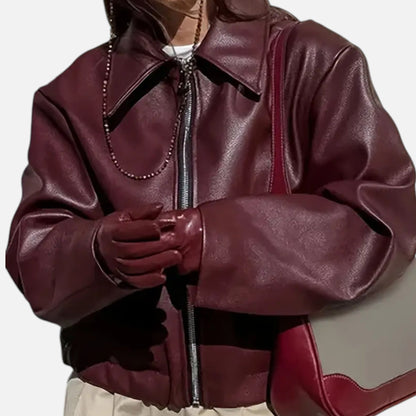 Chaqueta Motera Mujer de Polipiel Ajuste Slim