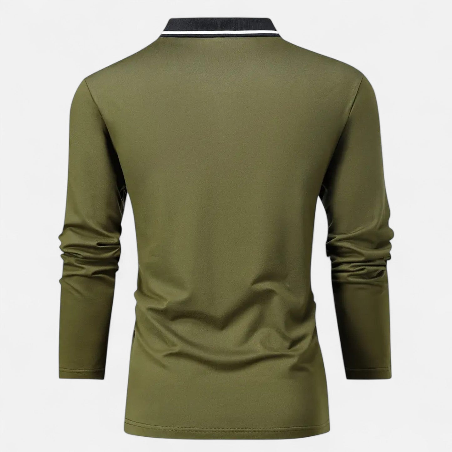 Polo Hombre Algodón Manga Larga Estilo Rugby