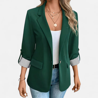 Blazer Mujer de Corte Clásico y Ajuste Regular