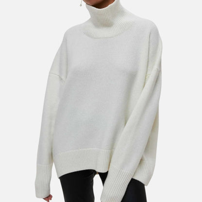 Jersey Mujer Invierno Cuello Alto Corte Suelto