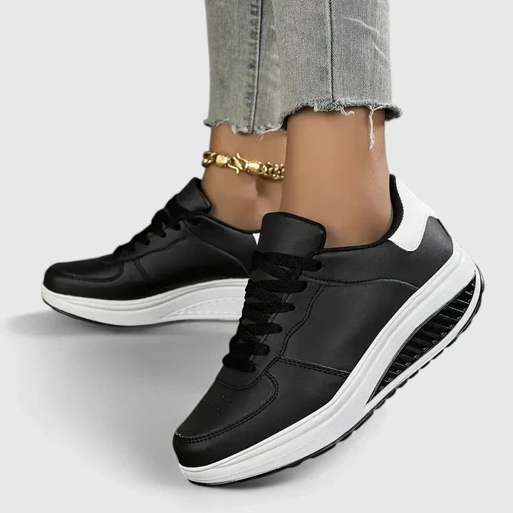 Zapatillas ortopédicas mujer suela elevada cordones