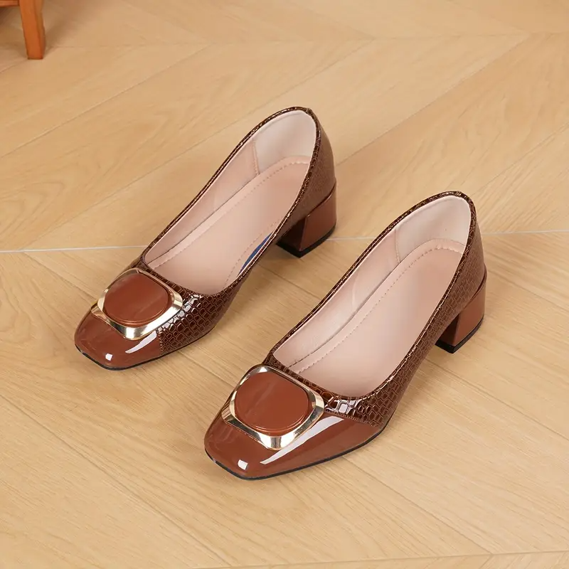 Mocasines Mujer de Piel Tacón Bajo Clásico