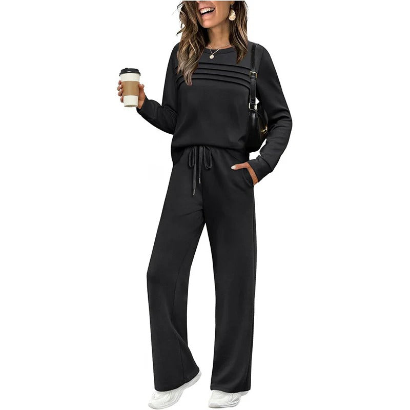 Conjunto Mujer Dos Piezas Tejido Suave Comodo