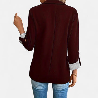 Blazer Mujer de Corte Clásico y Ajuste Regular