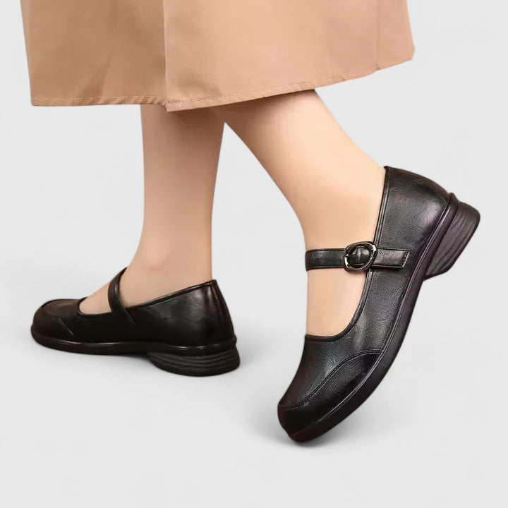 Zapatos Mujer Clasicos Hebilla Tacón Bajo Primavera