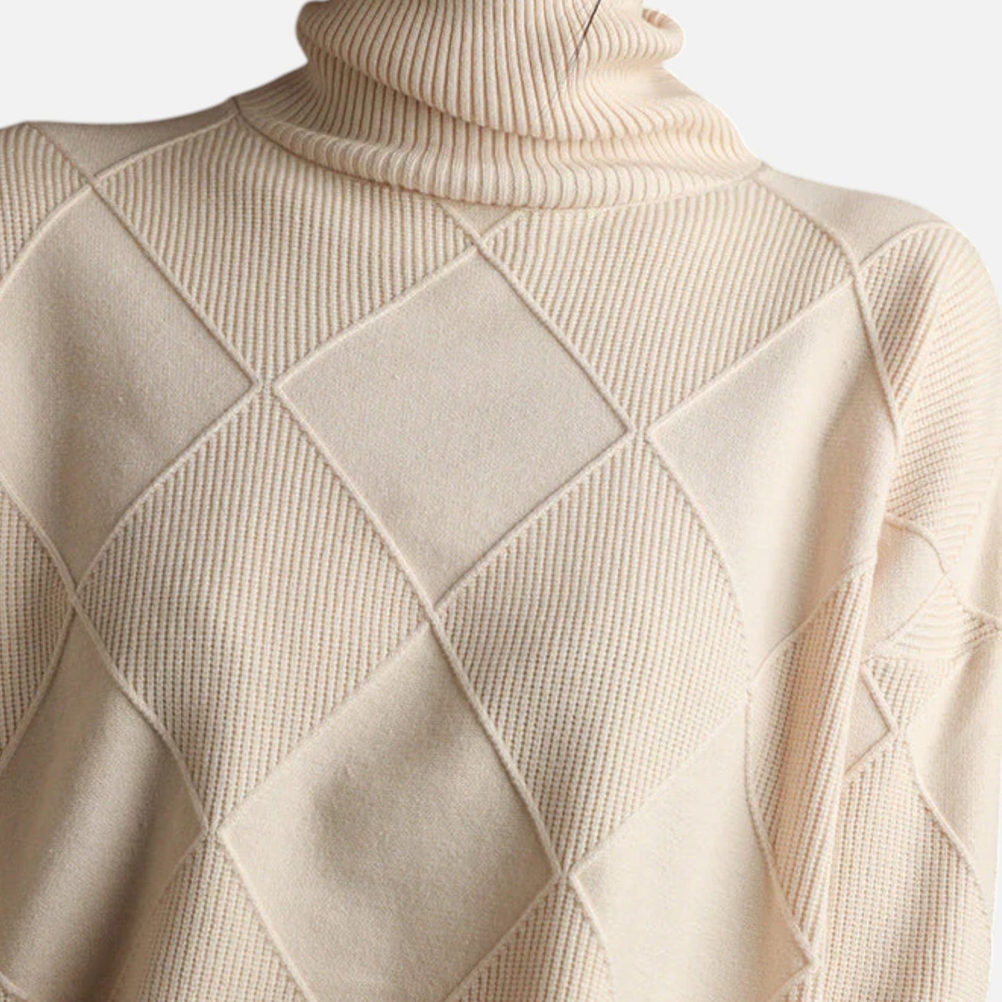 Suéter Mujer de Cachemira Cuello Alto Envolvente
