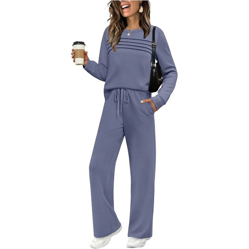 Conjunto Mujer Dos Piezas Tejido Suave Comodo