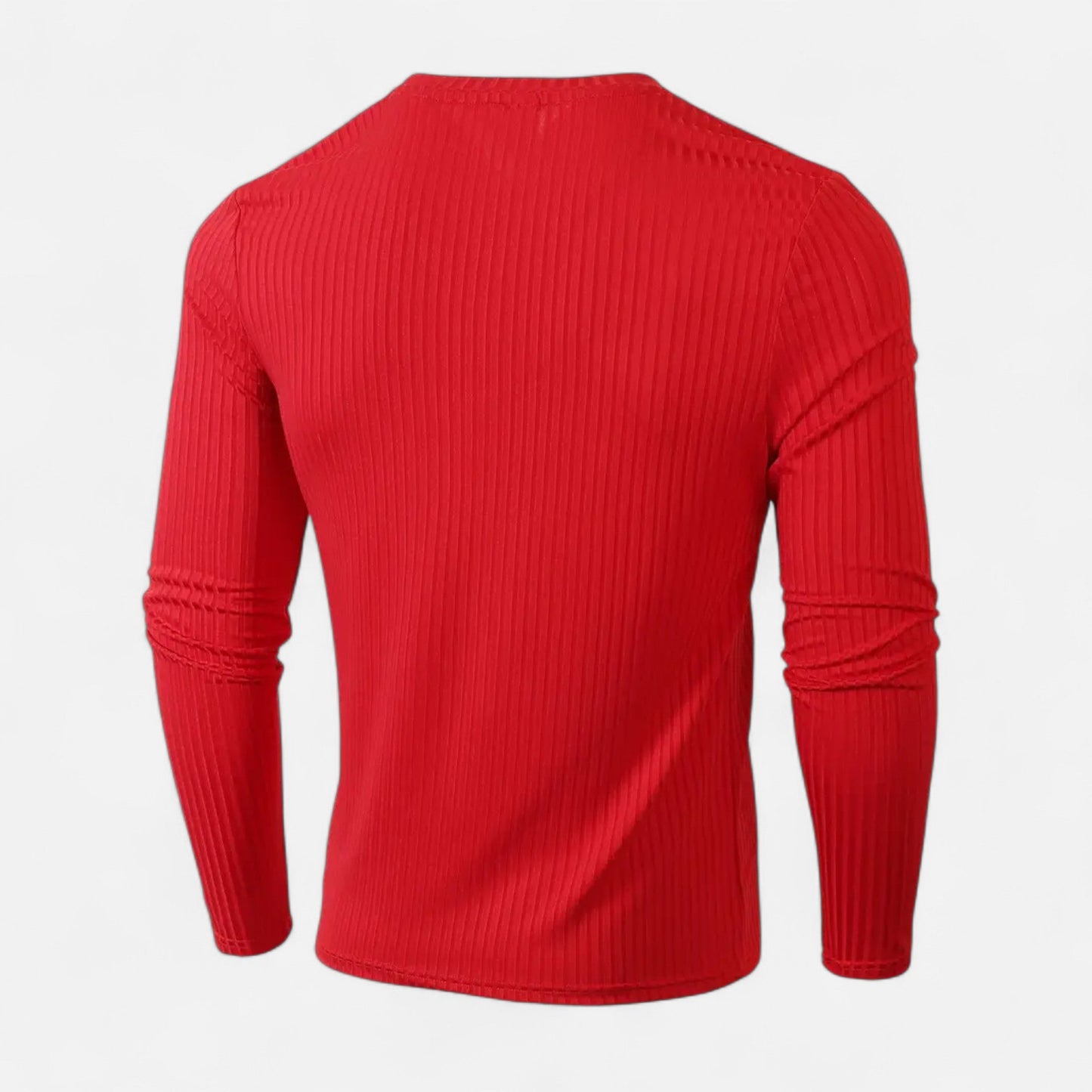 Camiseta Hombre Manga Larga Acanalada Ajuste Slim