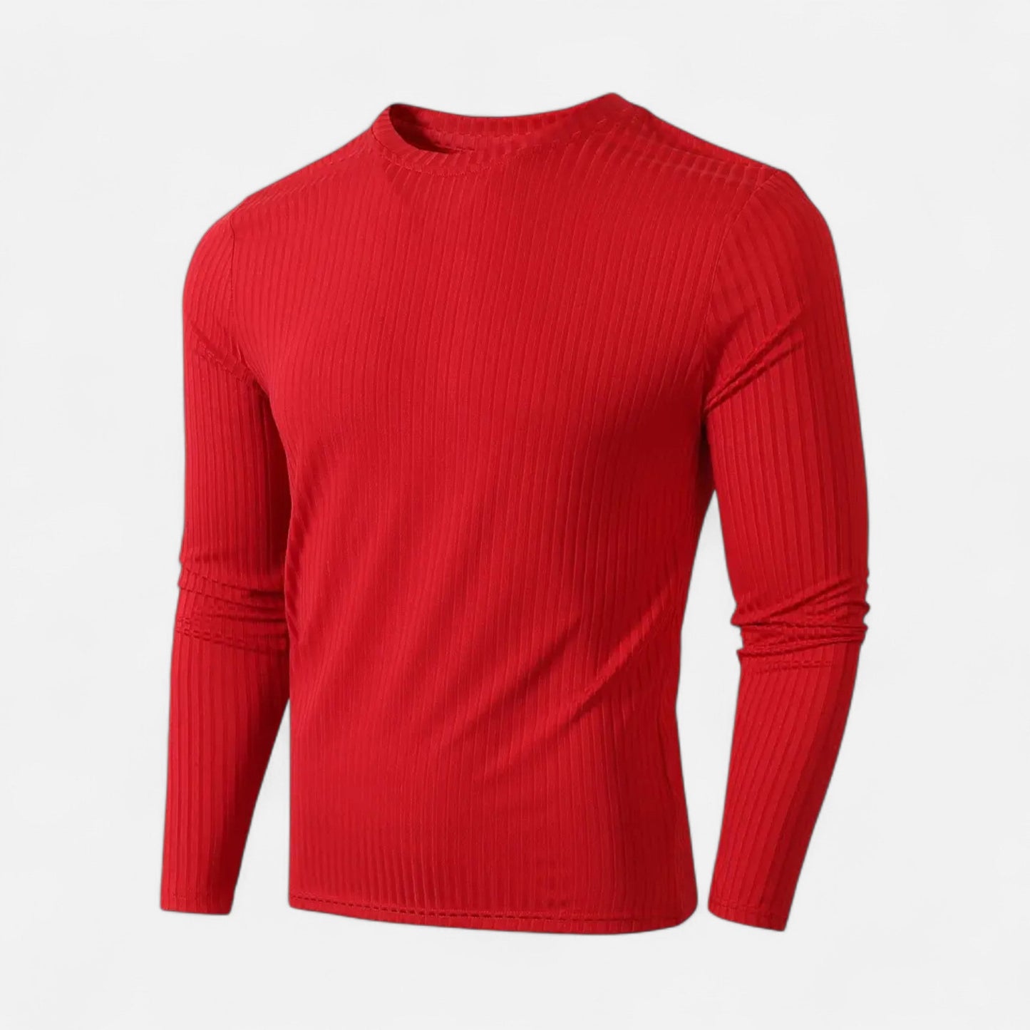 Camiseta Hombre Manga Larga Acanalada Ajuste Slim