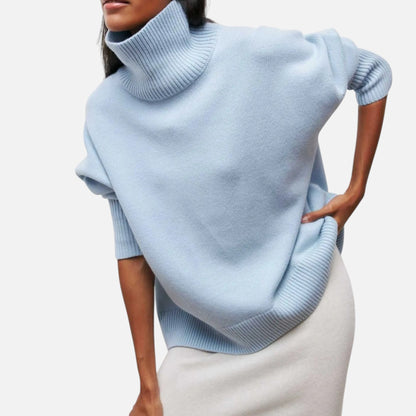Jersey Mujer Invierno Cuello Alto Corte Suelto
