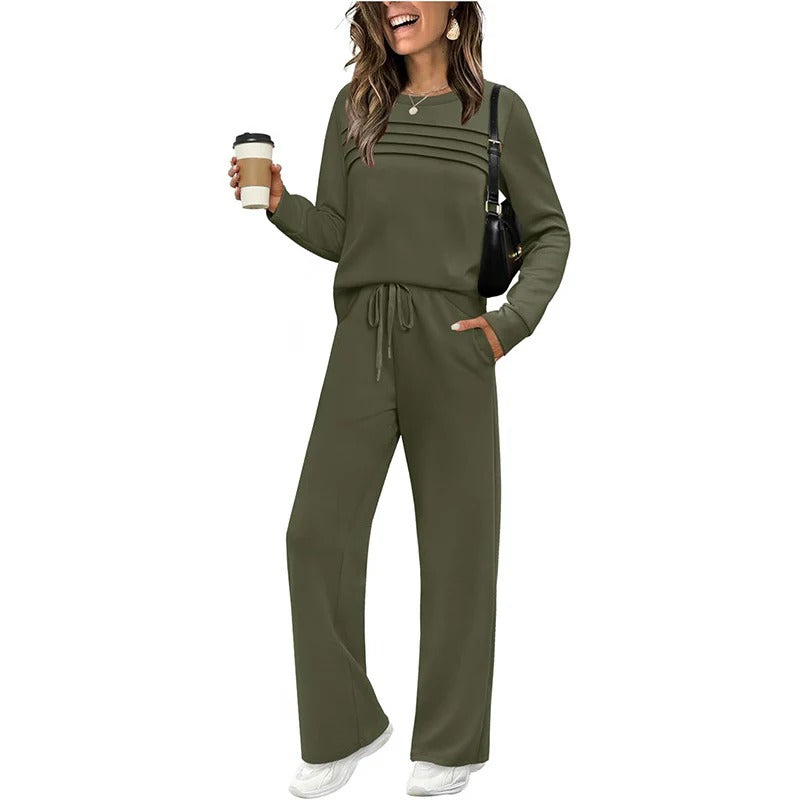 Conjunto Mujer Dos Piezas Tejido Suave Comodo