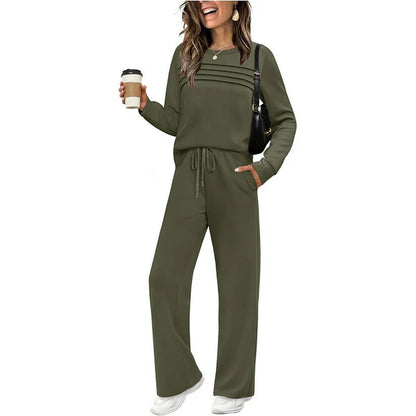 Conjunto Mujer Dos Piezas Tejido Suave Comodo