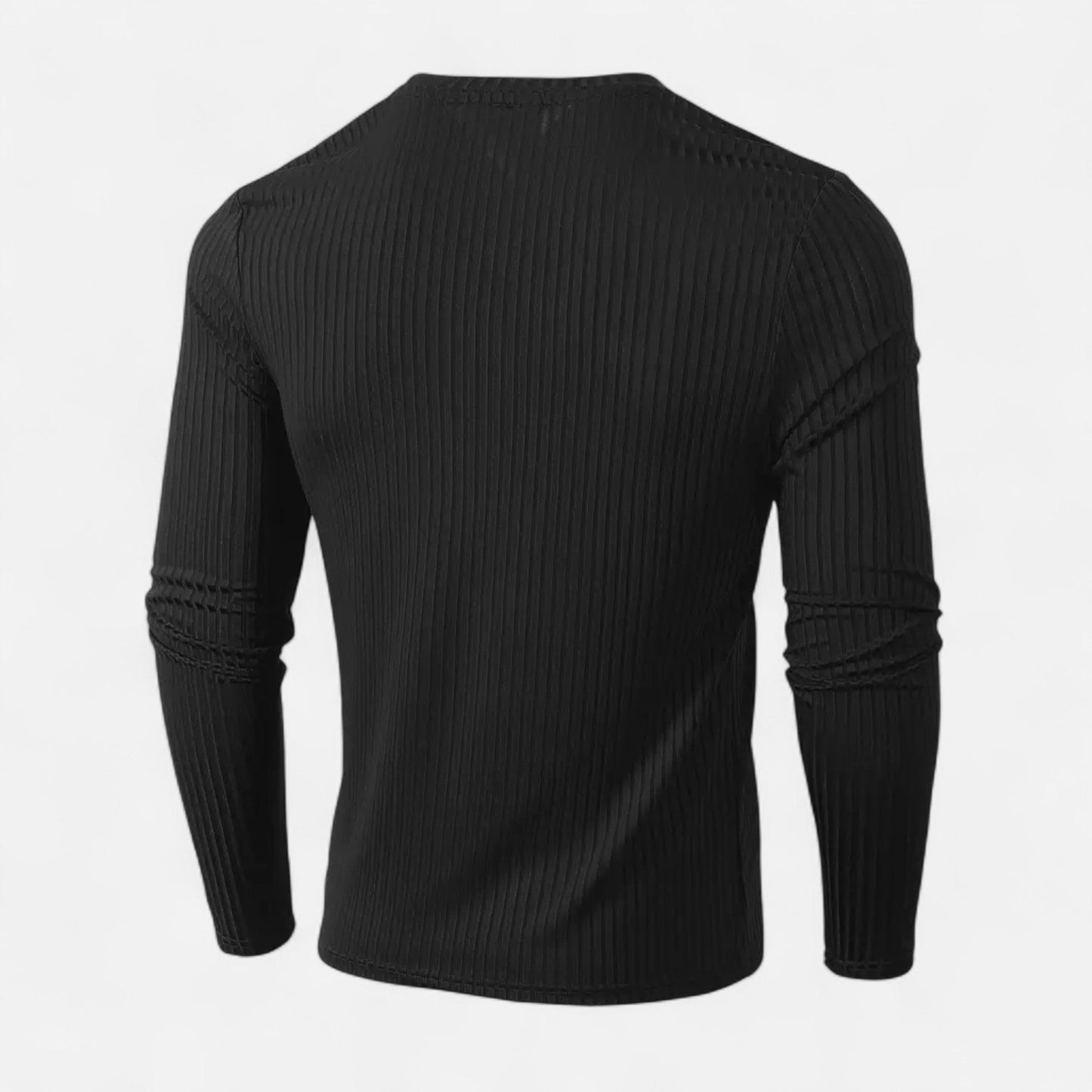 Camiseta Hombre Manga Larga Acanalada Ajuste Slim