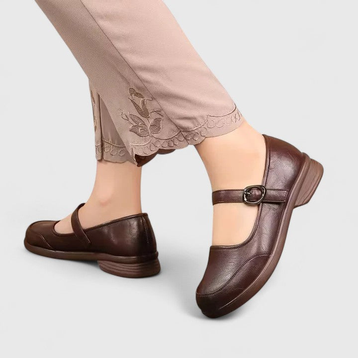 Zapatos Mujer Clasicos Hebilla Tacón Bajo Primavera