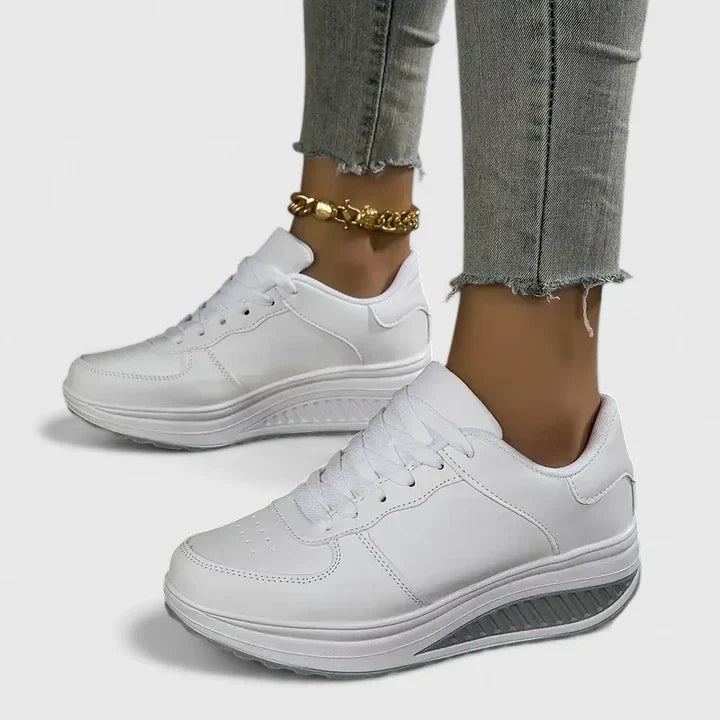 Zapatillas ortopédicas mujer suela elevada cordones