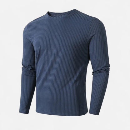 Camiseta Hombre Manga Larga Acanalada Ajuste Slim - Mavetta
