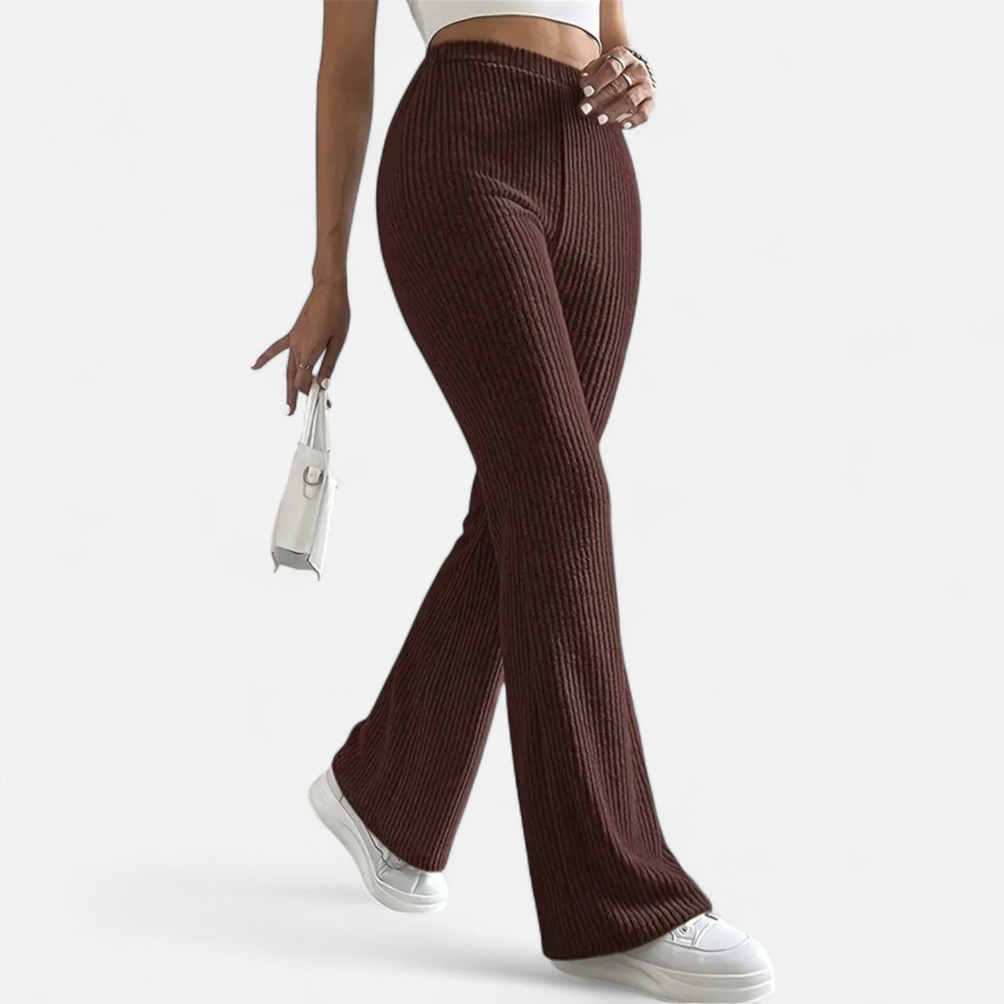 Pantalón Mujer Elegante Cintura Alta Ajustado